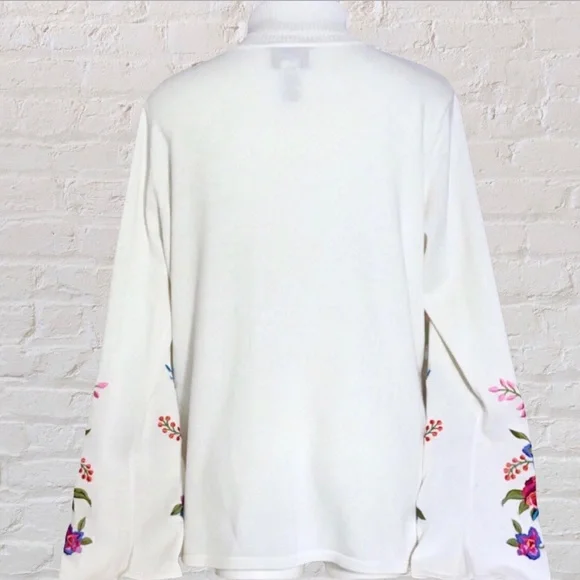 Linea by Louis Dell’Olio Embroidery Sweate… - Picture 2 of 6